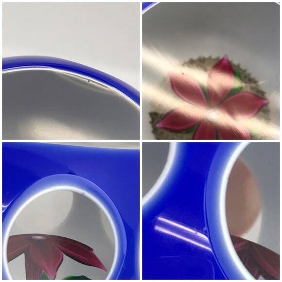 Perthshire Miniature Overlay 1979C Lampwork Flower Faceted Paperweight Box & COA - Picture 12 of 14